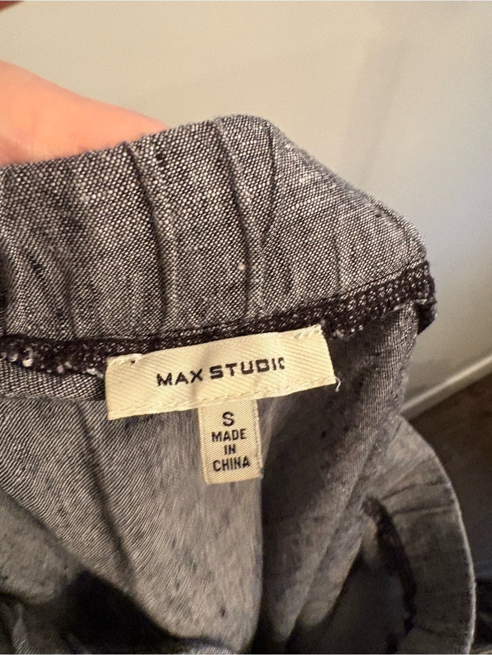 Max Studio linen maxi skirt side slits pockets drawstring waist - Picture 15 of 16